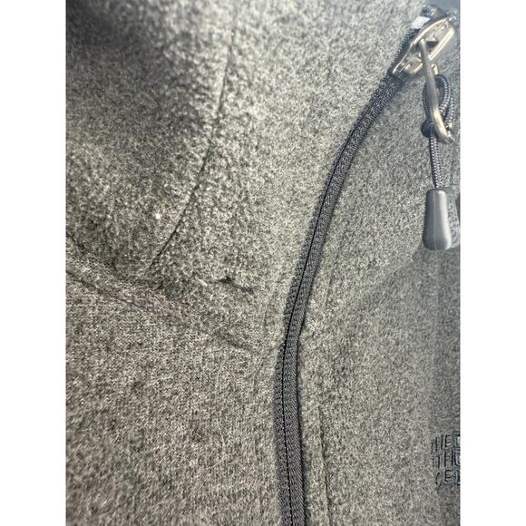 The North Face Agave Fleece Hoodie Jacket Full Zip Rabbit Gray Women's Size L - Picture 7 of 12